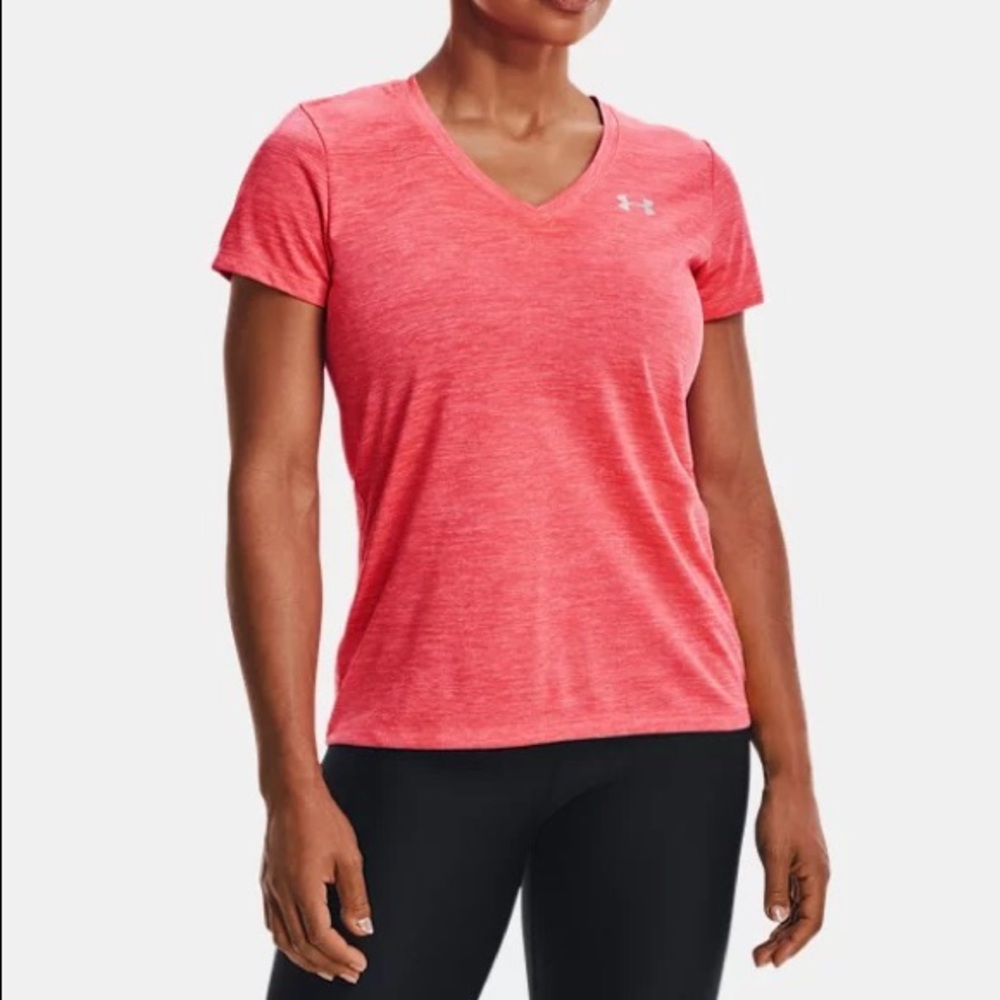 Under Armour Womens Watermelon Heatgear Loose V-neck T-shirt